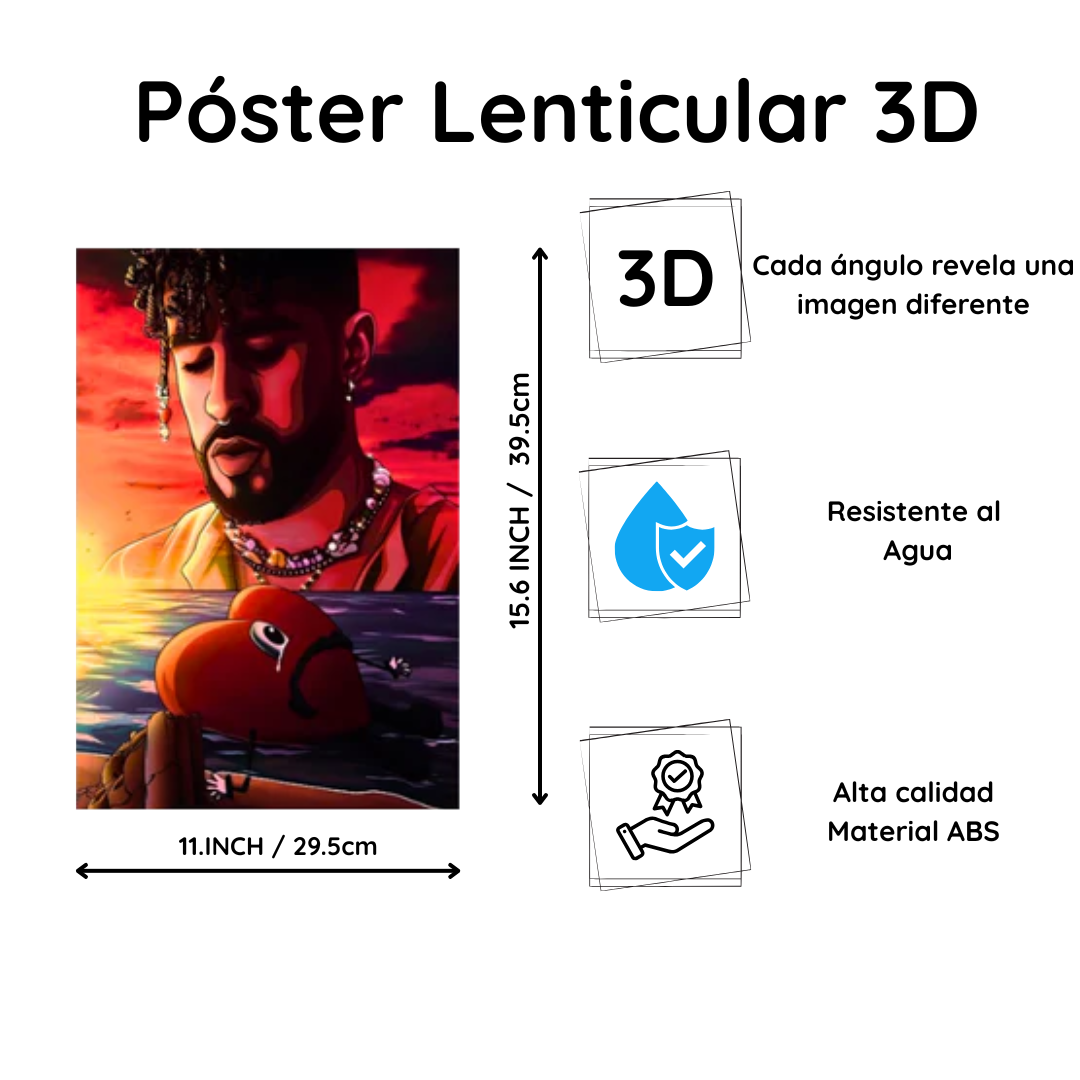 Póster Lenticular 3D: De tú artista favorito